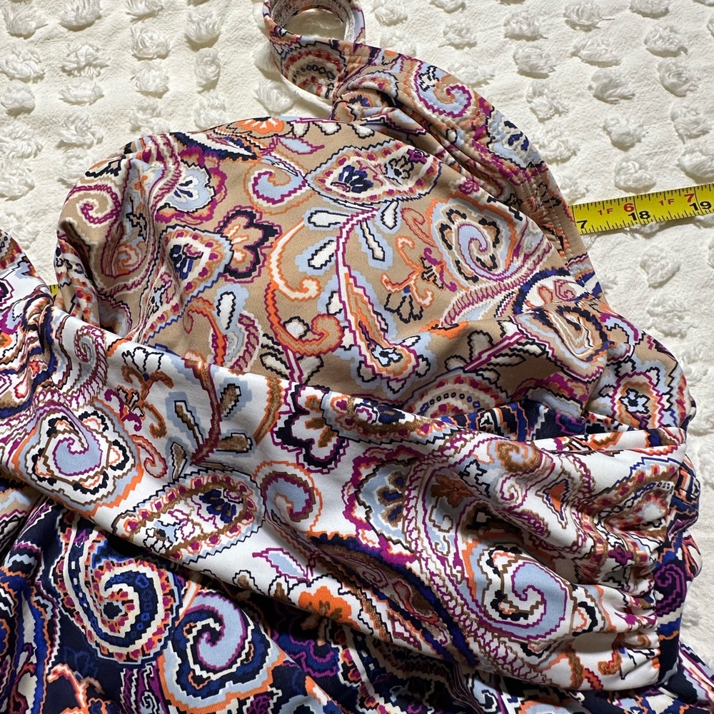 Lands' End Multi-Colored Paisley Tankini Top - Picture 7 of 7